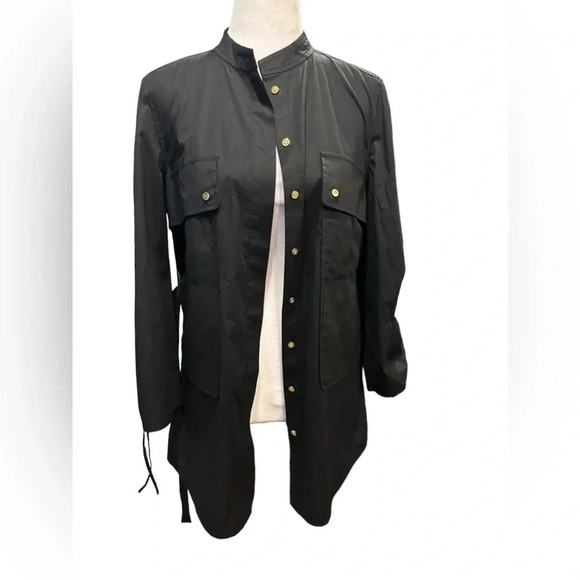 Tory Burch black belted jacket size 4 - Picture 2 of 16